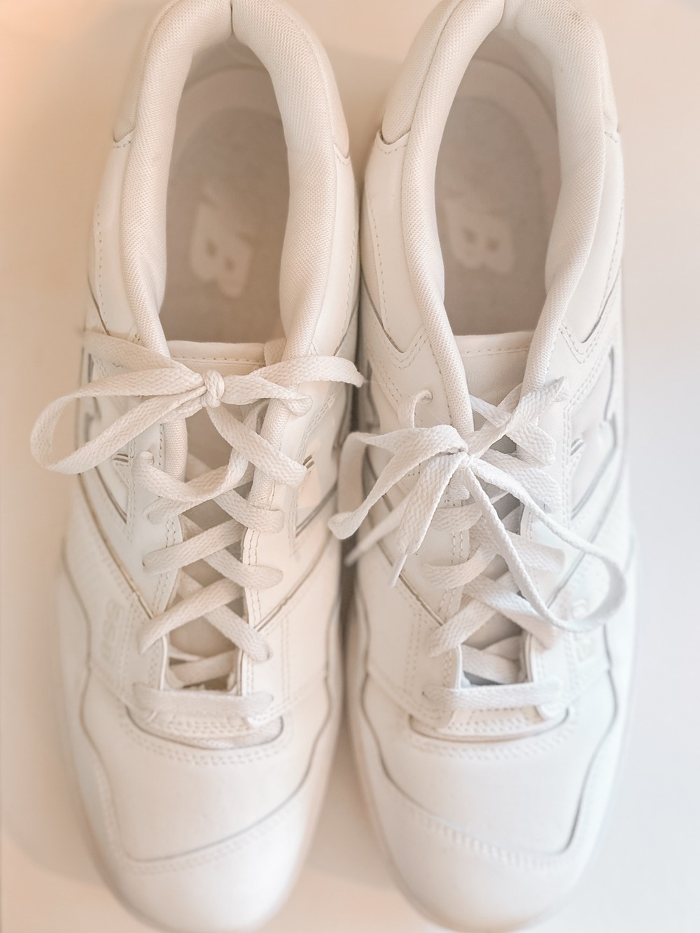 New Balance Men’s 550 All-White Lace-Up Sneakers